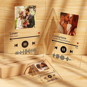 Custom Photo Scannable Music Plaque Best Gift for Lover Valentine's Day Gifts