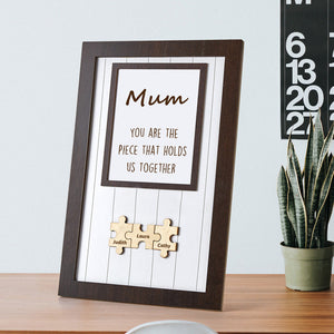 Mum Piece That Holds Us Together Box Frame Mum Puzzle Sign Gift for Mum
