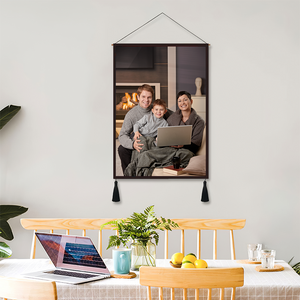 Custom Family Photo Tapestry - Wall Decor Hanging Fabric Painting Hanger Frame Poster