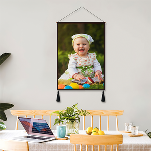 Custom Baby Photo Tapestry - Wall Decor Hanging Fabric Painting Hanger Frame Poster