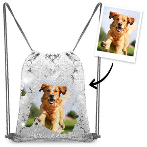 Personalised Sequins Backpack with Photo of Your Pet