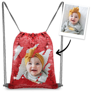 Custom Photo Sequin Backpack Gifts for Baby