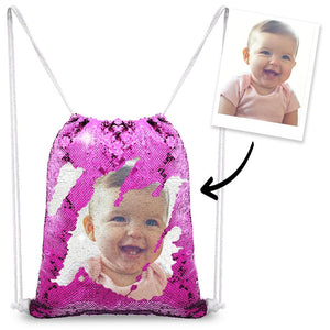 Custom Photo Sequin Backpack Gifts for Baby