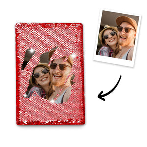 Personalised Sequins Notebook with Photo of Your Lover