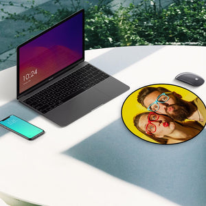 Custom Photo Round Mouse Pad Gifts for Couples