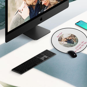 Custom Photo Round Mouse Pad Lovers' Souvenirs