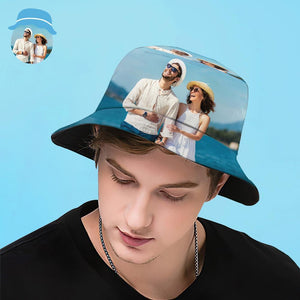 Custom Bucket Hat Unisex Photo Bucket Hat Personalize Wide Brim Outdoor Summer Cap Hiking Beach Sports Hats Gift for Lover