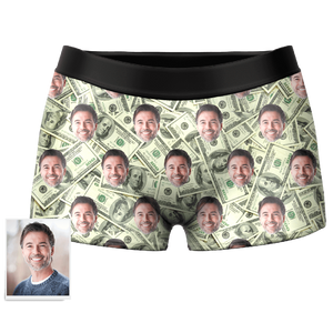 Men's  Custom Face Boxer Shorts - Money