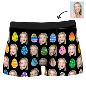 Men's Color Easter Egg Customizedize Face Boxer Shorts