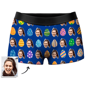Men's Color Easter Egg Customizedize Face Boxer Shorts