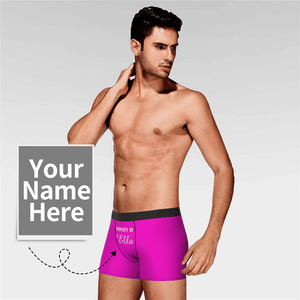 Men's Personalised Name Colorful Property of Boxer Shorts