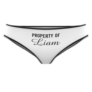 Couple Plain Women's Custom Name Property of Colorful Panties
