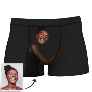 Men's Customized Face On Body Boxer Shorts - Dark Skin