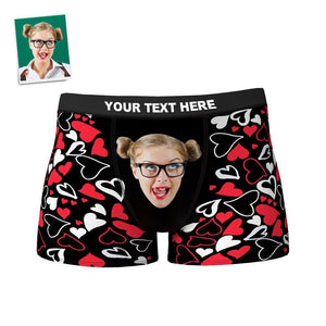 Custom Face Boxer Shorts Personalised Photo Boxer Shorts Romantic Valentine's Day Gifts - love