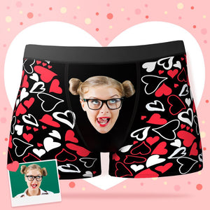 Custom Face Boxer Shorts Personalised Photo Boxer Shorts Romantic Valentine's Day Gifts - love