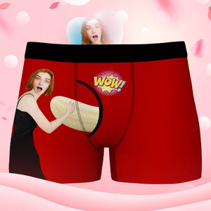 Custom Face Boxer Personalize Underwear Valentine's Gifts for Him - Banana