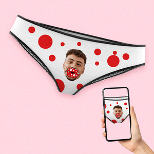 Custom Face Boxers Personalized Funny Lips Valentine's Day Gift For Her