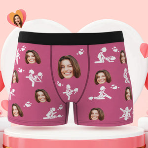 Custom Men's Face Boxer Briefs Just Do It Personalized Funny Valentine's Day Gift for Him