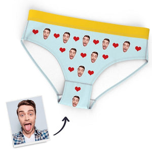 Custom Face Women Panties Heart Underwear Printed Sexy Funny Panties