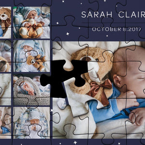 Custom Photo Puzzle Gift for Newborn - 35-500 pieces