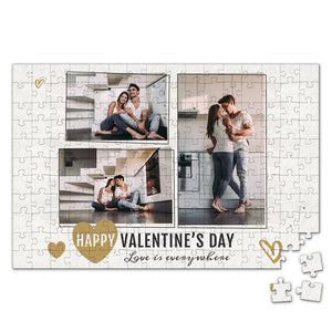 Custom Photo Puzzle Love Is Everywhere Valentine's Day Gift - 35-500 pieces
