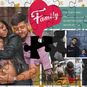 Custom Photo Puzzle I Love My Family - 35-500 pieces