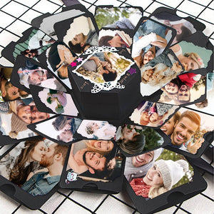 Diy Photo Box Hexagon Multi-layer Explosion Gift Box - Flowers and Butterflies