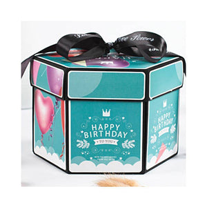 Creative Diy Photo Box Hexagon Multi-layer Explosion Box - Happy Birthday