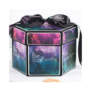 Creative Diy Photo Box Hexagon Multi-layer Explosion Box - Romantic Aurora