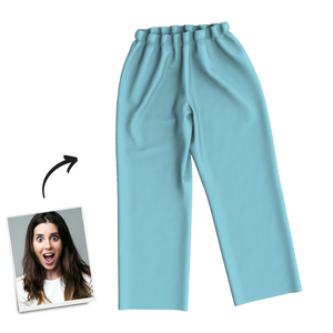 Multi-Color Custom Woman Photo Long Sleeve Pajamas, Sleepwear, Nightwear