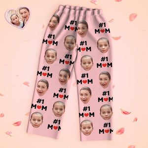 Custom Face Long Sleeve Pajamas Sleepwear Set - #1 Mom