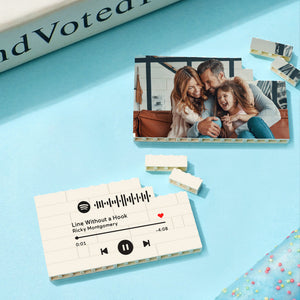 Spotify Code Personalized Building Brick Photo Block Frame - MadeMineUK