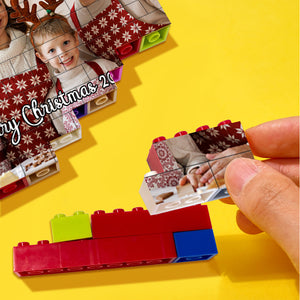 Personalised Colors Building Brick Custom Photo Block Puzzles Gifts for Family - MadeMineUK