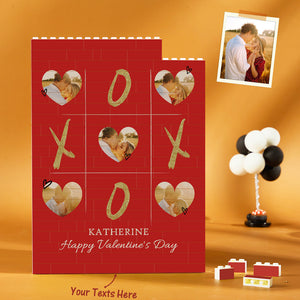 Custom Building Block Puzzle Vertical Building Photo Brick for Lover Happy Valentine's Day XOXO - MadeMineUK
