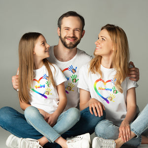 Custom Face Family Matching T-shirt Love In Palm