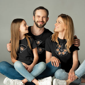Custom Photo Family Matching T-shirt Pizza Splicing