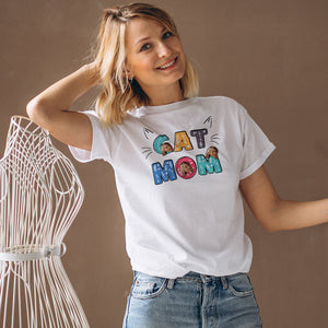 Custom Face T-shirt Personalised Cat Mom T Shirt