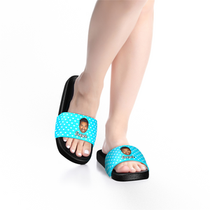 Custom Face Men's Slide Sandals With Name