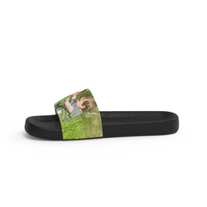 Custom Photo Men's Slide Sandals with Baby