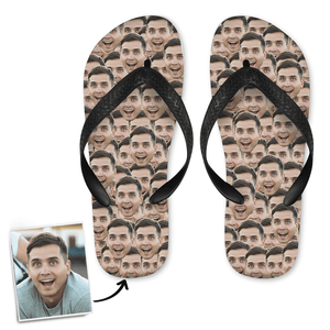 Custom Face Mash Photo Flip Flops Sandals Creative Gifts