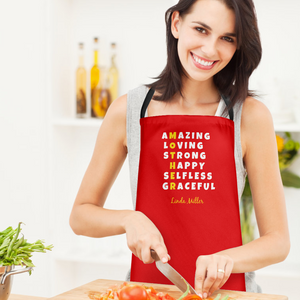Custom Kitchen Personalised Text Apron With Your Name