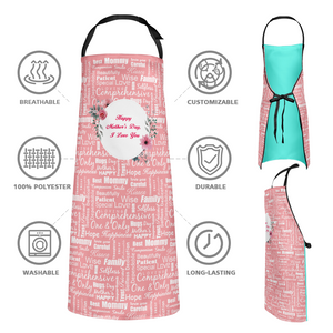Custom Unique Kitchen Apron Gifts For Mom - Best Wishes For Mom
