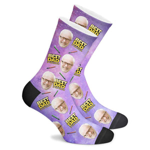 Father's Gifts - Custom Best Dad In The Galaxy Socks
