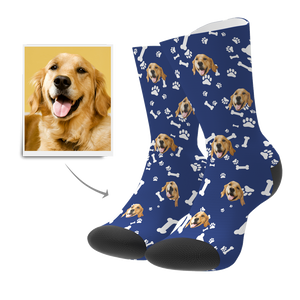 Photo Socks Custom Dog Face Socks With Text