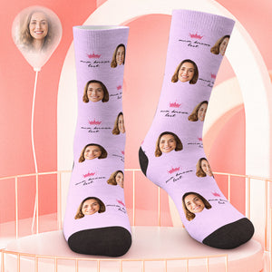Personalised Mothers Day Photo Socks The Queen