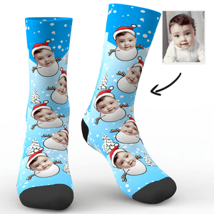 Christmas Snowman Baby Socks