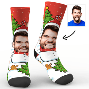 Christmas Snowman and Tree Socks