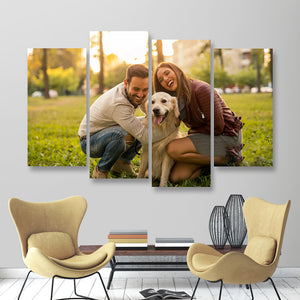 Custom Photo Wall Decor 4 Pcs Canvas Print For Pet - 30*60cm x 2&30*80cm x 2