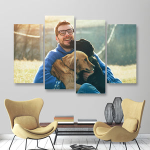 Custom Photo Wall Decor 4 Pcs Canvas Print - 20*40cm x 2 20*60cm x 2
