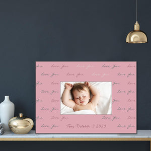 Custom Photo Wall Art Decorative Canvas Prints Baby Gifts Love You Baby 20*28cm
